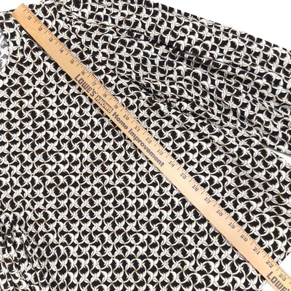 OTHER STORIES Chain Print Long Sleeve Blouse Balloon Sleeves Clean Girl 6 Black - Picture 5 of 9